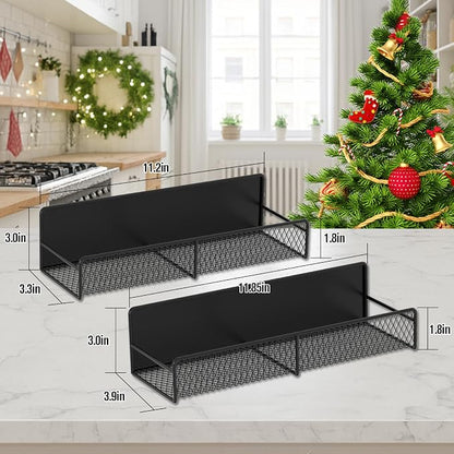2 Pack Magnetic Spice Rack for Refrigerator, Rustproof Magnetic Shelf for Fridge - Image 6