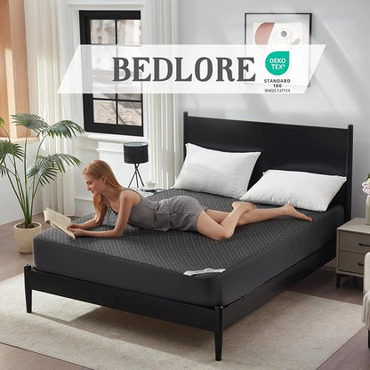 BEDLORE Twin Mattress Protector, Waterproof Noiseless Mattress Cover - Image 3