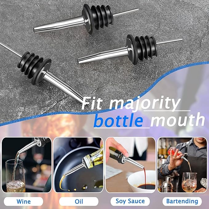 Pafusen 12 Pack Liquor Bottle Pourers, Liquor Pour Spout - Image 5