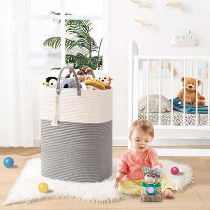 Woven Laundry Basket for Clothes, 80L Large Rectangle Laundry Hampers - Image 5