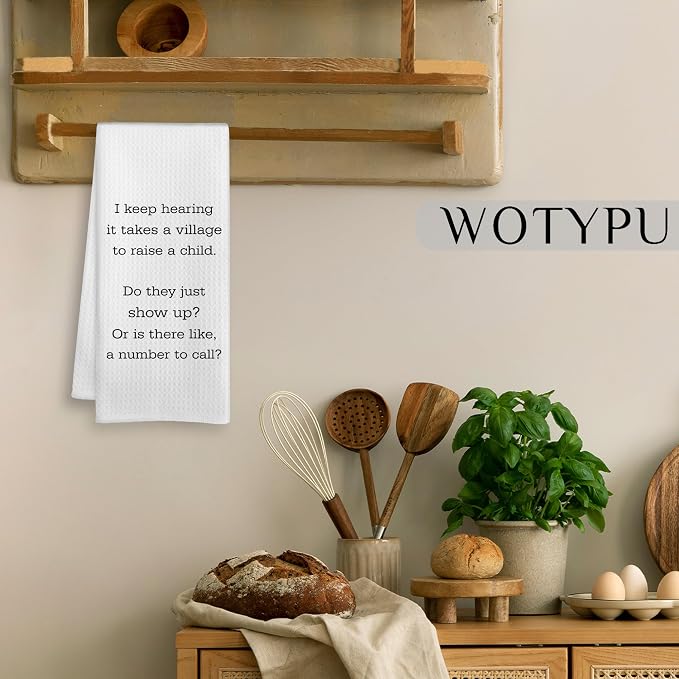 Funny Kitchen Towels, Humorous Gifts Dish Tea Towels, I Keep Hearing it Takes a - Image 4
