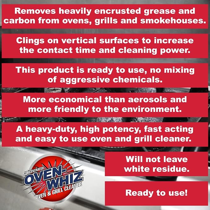 4 x 1 Gallon Oven-Whiz Oven & Grill Cleaner by FryOilSaver Co., Tough Stain - Image 9