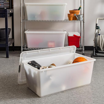 IRIS USA 91 Qt Stackable Plastic Storage Bins - Image 5