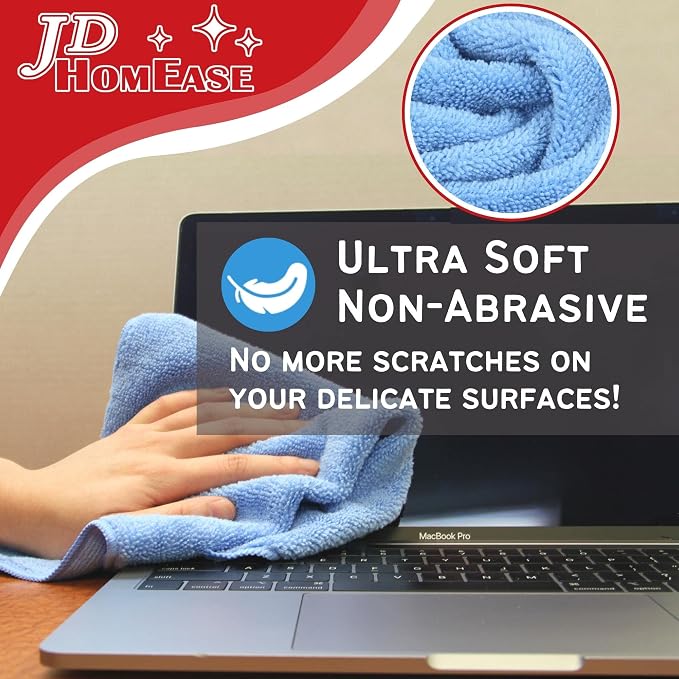Microfiber Cleaning Cloths, 120 Pack, All-Purpose, Highly Absorbent, Washable - Image 5