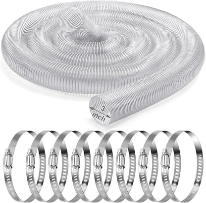 3 Inches 30 ft PVC Dust Collection Hose by Yaocom