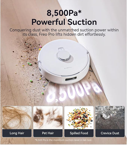 NARWAL Freo Pro Robot Vacuum and Mop Combo, Tangle Free Robot Mop, 8500Pa - Image 2