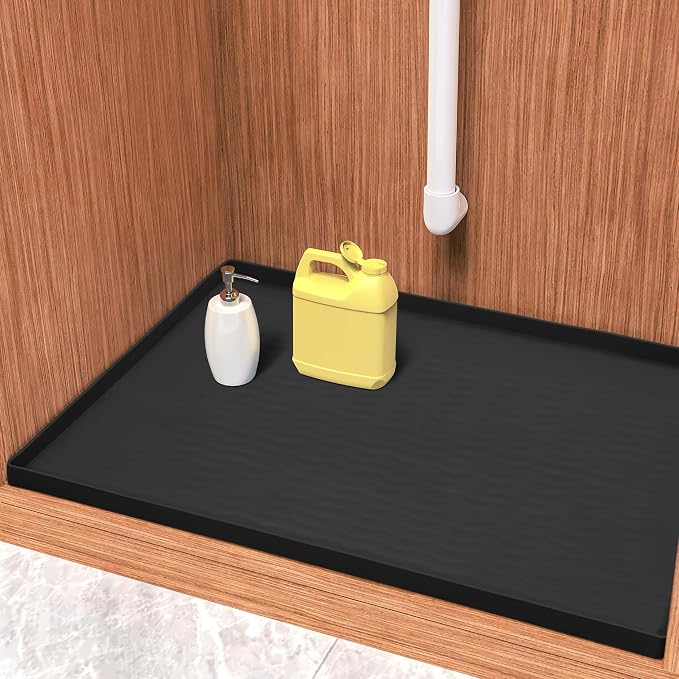 URMONA Waterproof Silicone Under Sink Mat 19'' x 12'' Shelf Liner by URMONA