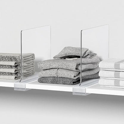 16 PCS Shelf Dividers for Closet Organization Acrylic Clear Closet Shelf - Image 5