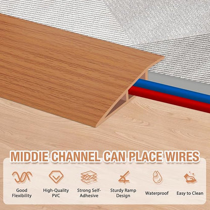 Floor Transition Strip Self Adhesive Vinyl Door Threshold - Image 3