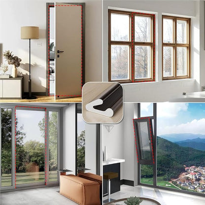 V-Shaped Weather Stripping Door Seal, 19.7FT Draft Stopper - Image 9