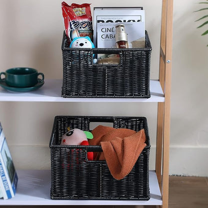 HOONEX Wicker Storage Baskets for Organizing, Decorative Woven Baskets for - Image 3