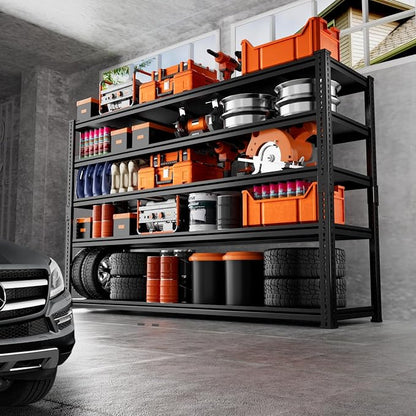 Storage Shelves Heavy Duty, 5-tier Adjustable Metal Industrial Utility Shelf - Image 2