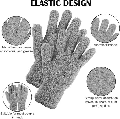 Plant Dusting Gloves, Microfiber Dusters - Image 3