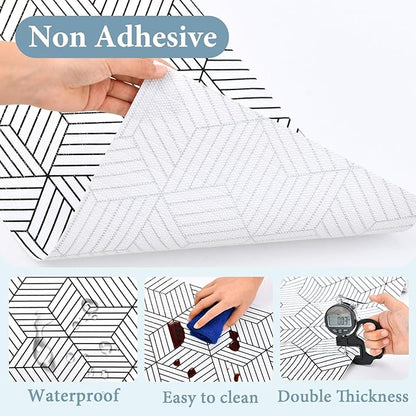 Shelf Liners for Kitchen Cabinets Non Adhesive Shelf Liner Paper Non-Slip - Image 2