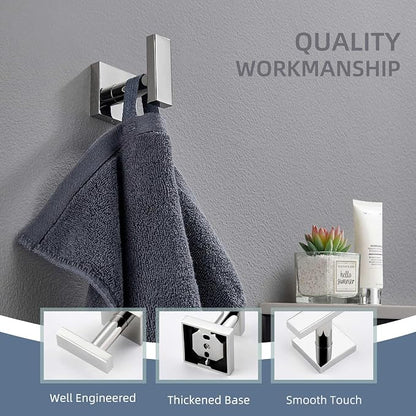 Angle Simple Towel Hook for Bathroom, SUS 304 Stainless Steel Robe Coat Hook - Image 7