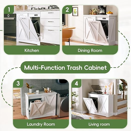 Betterhood Tilt Out Trash Can Cabinet, Hidden Trash Bin - Image 6