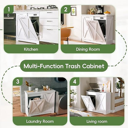 Betterhood Tilt Out Trash Can Cabinet, Hidden Trash Bin - Image 6