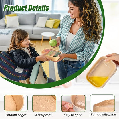 DI QIU REN 50-Pack 22oz Paper Bowls, Disposable Food Containers - Image 4