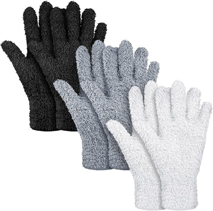 Patelai 3 Pairs Microfiber Plant Dusting Gloves Leaf Cleaning Gloves by Patelai