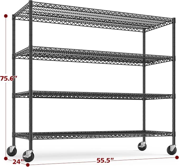 REIBII 55.5''W Heavy Duty Metal Shelves - Image 3