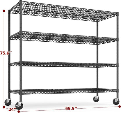 REIBII 55.5''W Heavy Duty Metal Shelves - Image 3