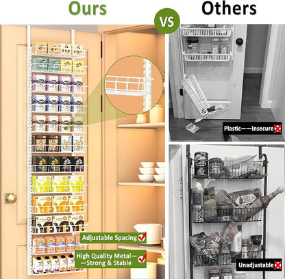 Churboro Over the Door Pantry Organizer Rack - Image 4