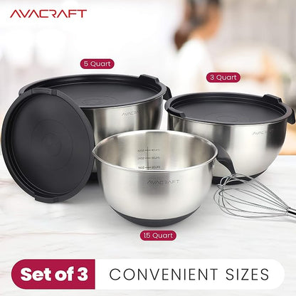 AVACRAFT 18/10 Stainless Steel Mixing Bowls - Image 2