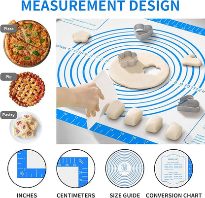 Silicone Pastry Mat for Dough Rolling, Silicone Baking Mat - Image 4