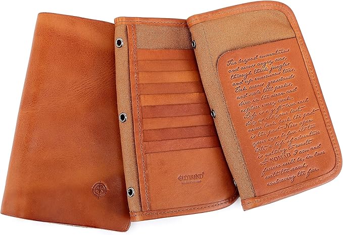 Genuine Leather Nomad Organizer Travel Wallet | Women's Wallet Clutch Passport Holder