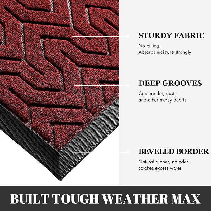 Yimobra Extra Large Door Mat Outside Entrance 60x32, Waterproof Heavy Duty - Image 4