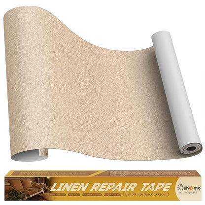 Linen Repair Tape 16x90 inch, Self Adhesive Fabric Patches, Linen Patch Tape Kit by Cahomo