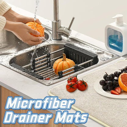 3 Pack XXL Dish Drying Mats, 24×17" Absorbent Microfiber Dishes Drainer Mats - Image 6
