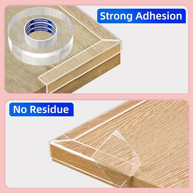 Clear Soft Corner Protectors for Furniture Strip, 2in x9.84FT, 2 Rolls - Image 3