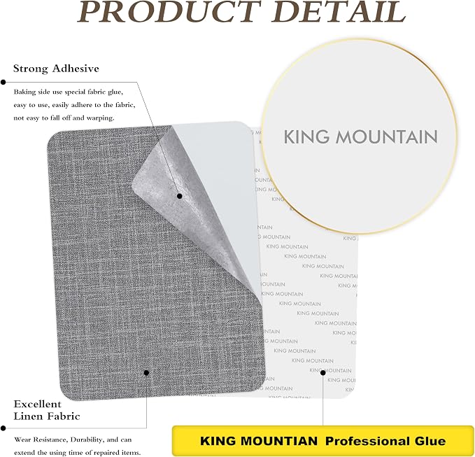 Fine Linen Repair Patches, Self-Adhesive Linen Fabric Patches, 8X11 inch 2 PCS - Image 2