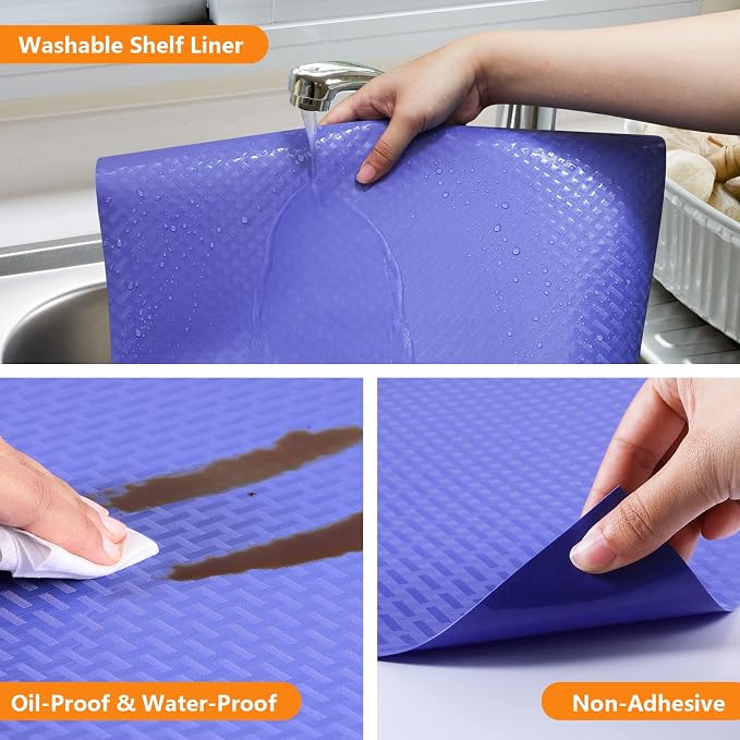 Shelf Liners for Kitchen Cabinets Refrigerator Liners Waterproof Plastic - Image 4