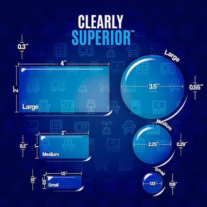 12-Pack Clearly Superior Gel Bumpers. Small Rectangle 1.5" x .5" Protects - Image 5