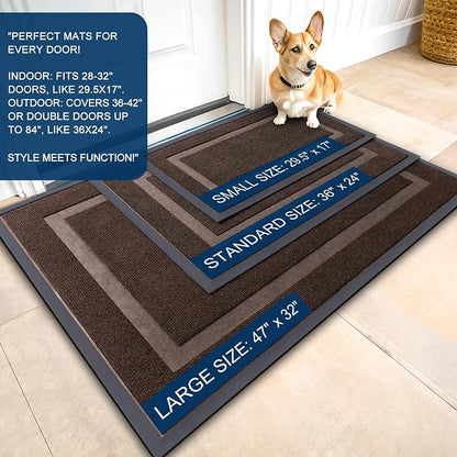 OLANLY Front Door Mat Indoor Outdoor Entrance, Waterproof All-Season, - Image 2