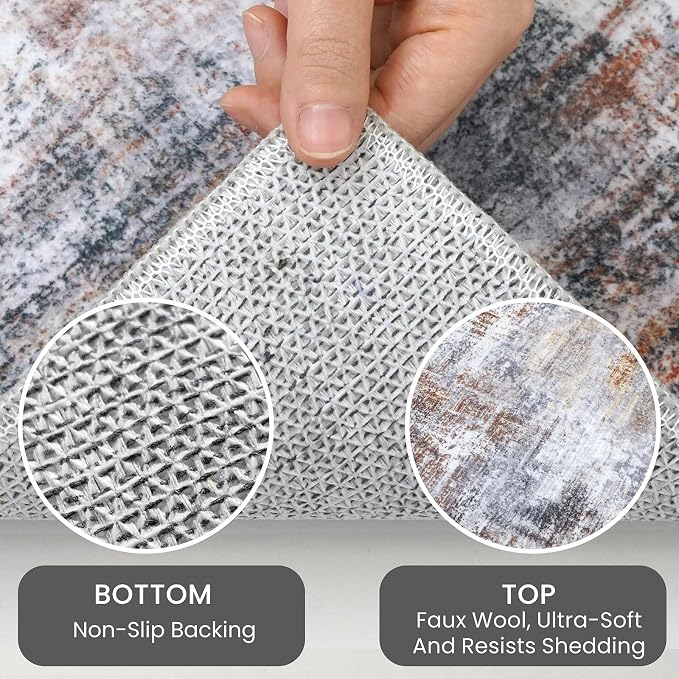 IOHOUZE Abstract Runner Rug 2x7 Ft Washable Runners - Image 4