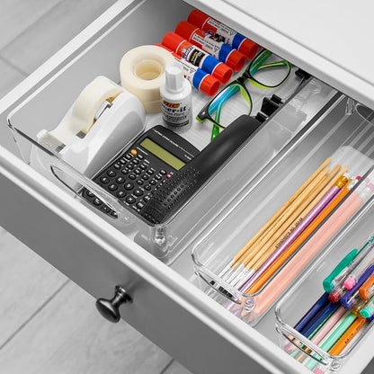 Sorbus Medium Clear Plastic Storage Bins - Image 4