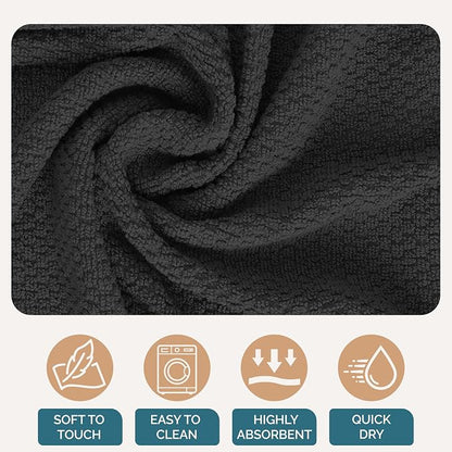 Casa Platino 8PC Cotton Kitchen Towels, Summer Grey Kitchen Towels - Image 8