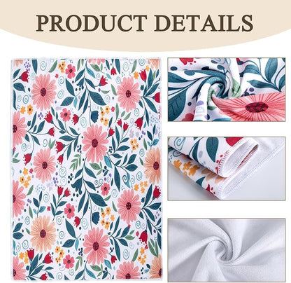 3 Piece Kitchen Towels and Oven Mitts Sets, Absorbent Microfiber Dish Towel - Image 3