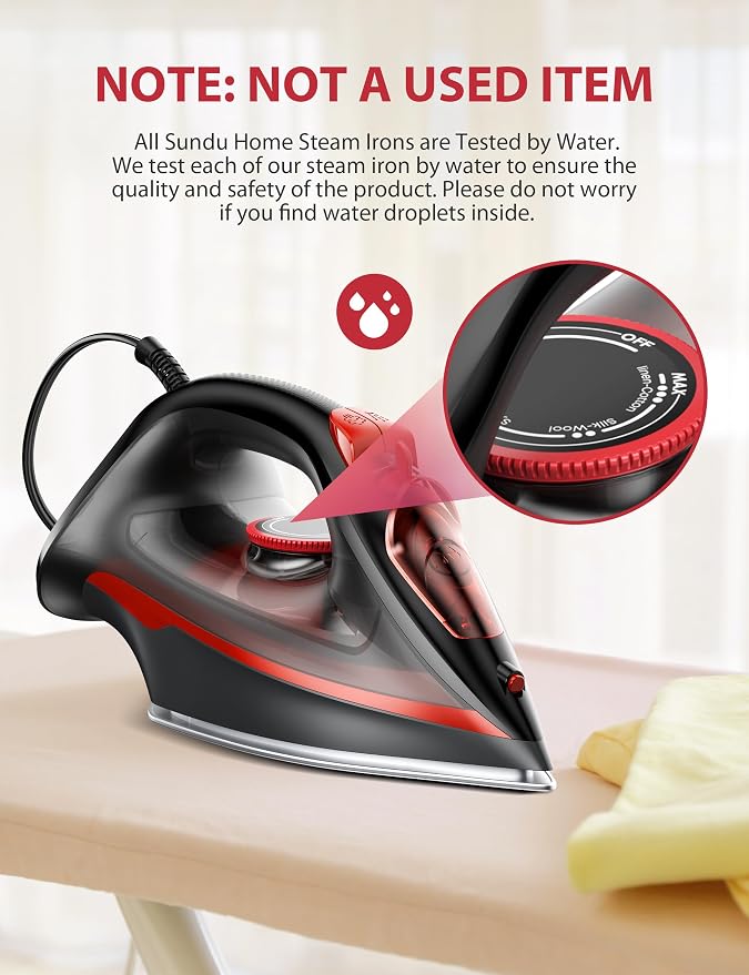 Irons Steamer for Clothes, 1500W Iron - Image 2