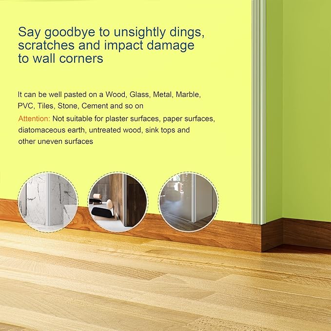 HOMREALM Baby Proofing 7.05ft Long (1.18" Wide) Corner Guards Furniture Corner & Edge Safety Bumpers Corner Covers Protectors Baby Proof Bumper & Cushion to Cover Sharp Furniture & Table Edges