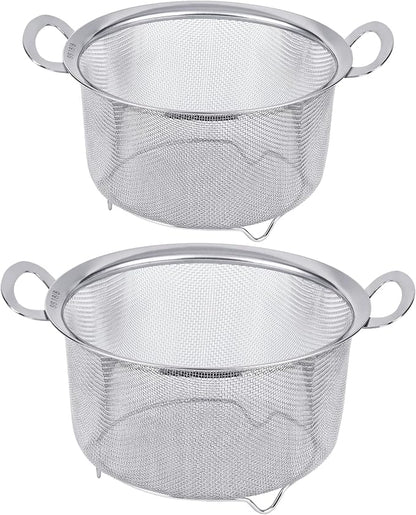 Tiawudi 2 Pack Strainers for Kitchen, 18/8 Stainless Steel Colander by Tiawudi