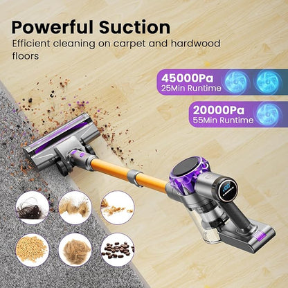 S3P Cordless Vacuum Cleaner, 45kPa Powerful Suction Vacuum Cleaners - Image 2