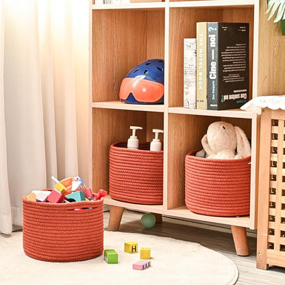 Small Storage Baskets for Organizing, Organizer Bins for Shelves, Small Woven - Image 6