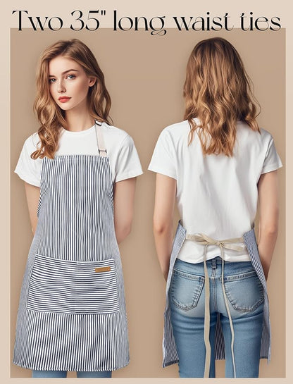Cardkiss 2 Pack Kitchen Cooking Aprons, Soft Aprons - Image 4