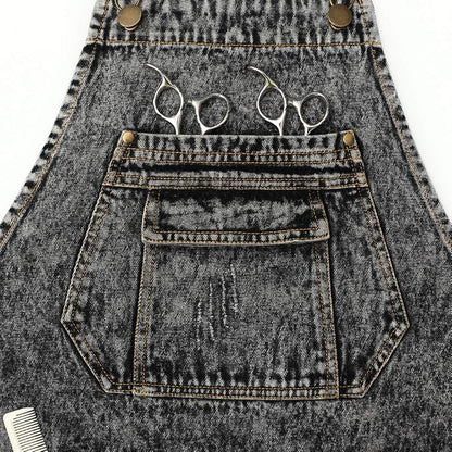 Jeanerlor - Cotton Denim Shop Black Tool Aprons - Jean Work Aprons - Image 7