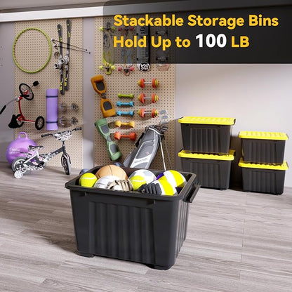 Nazhura 72 Quart Plastic Storage Bin, Stackable and Nestable Storage Boxes - Image 7