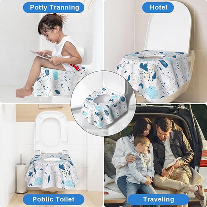 50 PCS Disposable Toilet Seat Covers, Extra Large Portable Potty Seat Covers - Image 7